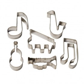 Комплект метални кутери "Музикални" - 6 елемента